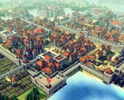 Een afbeelding waarop een stad en verschillende gebouwen in „Kingdoms and Castles“ te zien zijn.