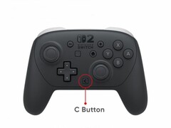 De Nintendo Switch 2 Pro Controller heeft een C-knop zoals op de Joy-Con 2. (Afbeelding bron: Nintendo)