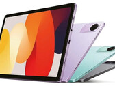 De Redmi Pad SE in zijn drie vermoedelijke lanceringskleuren. (Afbeeldingsbron: Kimovil)