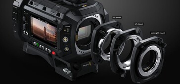 De Ursa Cine 12K heeft verwisselbare vattingen voor compatibiliteit met een breed scala aan lenzen. (Bron: Blackmagic)
