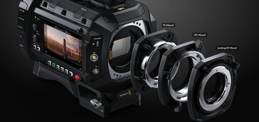 De Ursa Cine 12K heeft verwisselbare vattingen voor compatibiliteit met een breed scala aan lenzen. (Bron: Blackmagic)