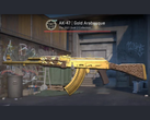 De Gold Arabesque skin voor de AK-47 in Counter Strike 2 (bron: r/ohnePixel)
