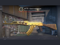 De Gold Arabesque skin voor de AK-47 in Counter Strike 2 (bron: r/ohnePixel)
