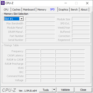 CPU-Z - EPD (niet beschikbaar)