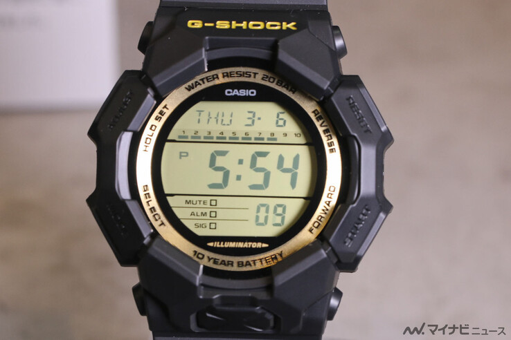 Het Casio G-Shock GD-010GB-1A9 horloge. (Afbeeldingsbron: MyNavi News)