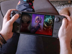 The 2K Collection van Green Man Gaming vervalt op 11 december 2025. Afgebeeld: Steam Deck met de coverfoto van de bundel. (Afbeeldingsbron: Valve en GMG - bewerkt)