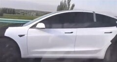 Tesla Model 3 Highland Project prototype. (Afbeeldingsbron: via @DriveTeslaca)