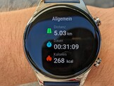 Na de training geeft het horloge een samenvatting van de belangrijkste parameters