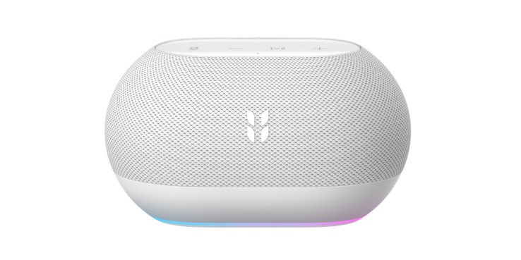 De Smart Speaker is aan de onderkant voorzien van een RGB-lichtstrip