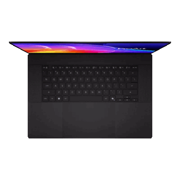 Asus ProArt P16 zwart: achteraanzicht en toetsenbord