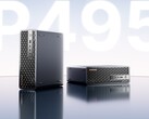 De afbeelding toont de minisforum MS-S1 mini-pc met een volume van slechts 3,5 liter, die is uitgerust met de krachtigste Gorgon Halo APU 