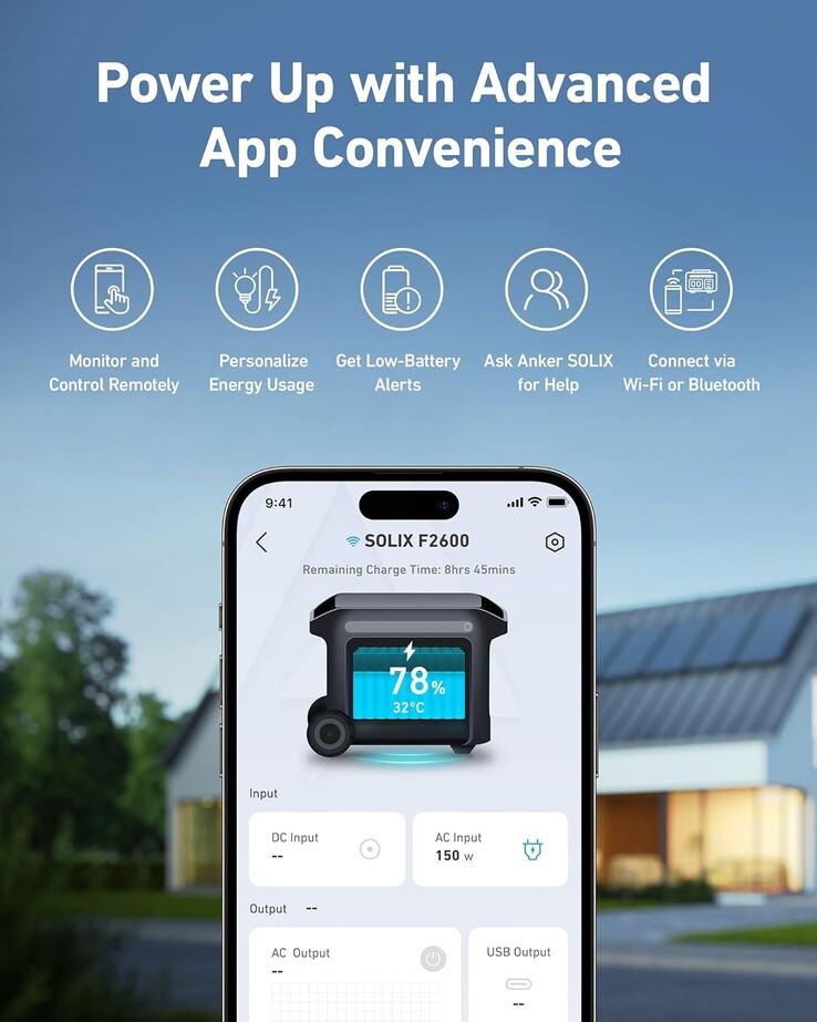 Het Anker SOLIX F2600 draagbare energiestation heeft app-gebaseerde bediening en inzicht. (Afbeeldingsbron: Anker)