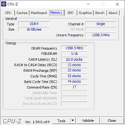 CPU-Z - Geheugen