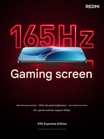 Hoogtepunten van het scherm van de Redmi K90 Ultra (automatisch vertaald)