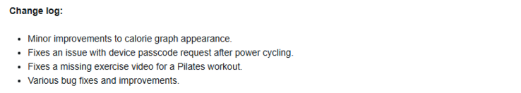 De release notes voor Garmin beta versie 14.07 voor de Venu 3 en vivoactive 5 smartwatches. (Afbeelding bron: Garmin)