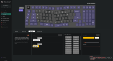 Keychron Launcher RGB-zone aanpassingsopties. 