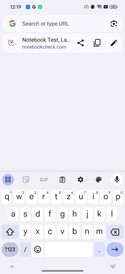 Toetsenbord in staand formaat (Google Gboard)