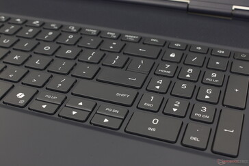 Numpad- en pijltoetsen zijn kleiner en krap dan de belangrijkste QWERTY-toetsen
