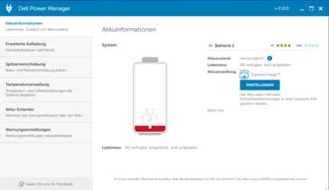 Met ExpressCharge wordt de batterij in een uur tot 80% opgeladen.