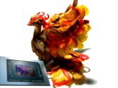 Kleine Phoenix-processors met Radeon 740M iGPU (Afbeelding Bron: maga-01 op Deviantart + Notebookcheck)