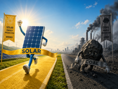 In mei 2026 was zonne-energie goed voor 12,8% van de elektriciteitsvoorziening in de VS, tegenover 12,2% voor steenkool.