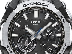 Afgebeeld - een close-up van de Casio MTG-B4000-1AJF wijzerplaat. De aankomende MTG-B4000D zal naar verwachting de meeste aspecten van dit wijzerplaatontwerp behouden. (Afbeeldingsbron: Casio)