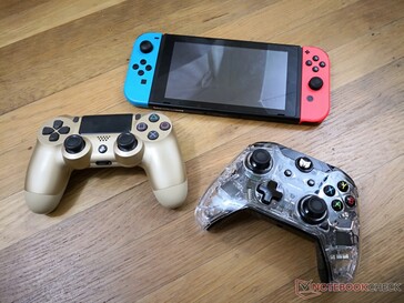 Bigbig Won-controller vergeleken met PS4-controller en Switch