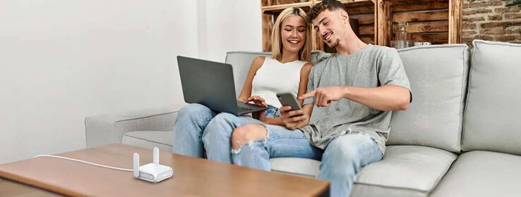 ...en thuis wanneer aangesloten op een modem (Afbeelding bron: Asus)