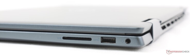 Rechts: SD-kaartlezer, USB-A 3.2 Gen. 1, 3,5 mm headset