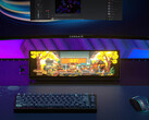 De Corsair Xeneon Edge in gebruik onder een primaire monitor. (Afbeeldingsbron: Corsair)