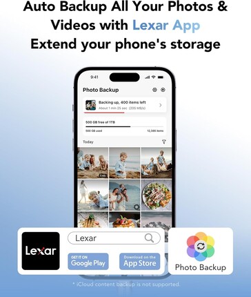 App-ondersteuning is beschikbaar (Afbeelding bron: Lexar)