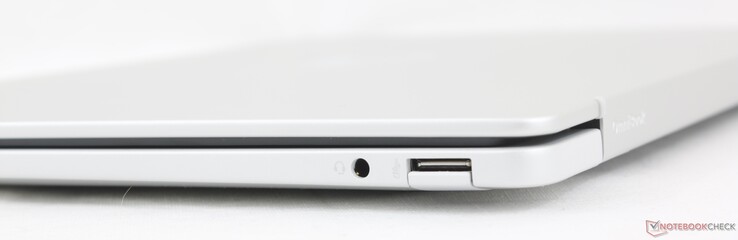 Rechts: 3,5 mm headset, USB-A (10 Gbps)
