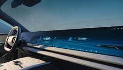 Het 45-inch 8K randloos smart dashboard. (Bron: BOE)