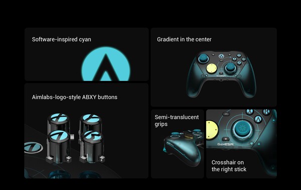 De GameSir G7 Pro Aimlabs Edition heeft een aangepast kleurenschema. (Afbeeldingsbron: GameSir)