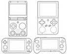 Afbeeldingen van verschillende Anbernic-retroconsoles