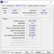CPU-Z: Werkgeheugen