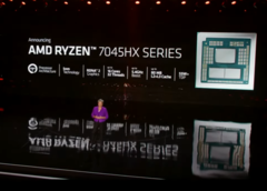 AMD CEO introduceert de chiplet-gebaseerde Dragon Range-HX line-up voor enthousiaste laptops op CES 2023. (Afbeelding: AMD CES 2023 Keynote)