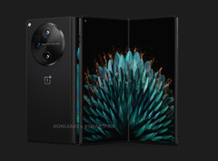 De OnePlus Fold moet een Galaxy Z Fold5-concurrent worden als hij later dit jaar uitkomt. (Afbeeldingsbron: OnLeaks &amp;amp; SmartPrix)