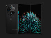 De OnePlus Fold moet een Galaxy Z Fold5-concurrent worden als hij later dit jaar uitkomt. (Afbeeldingsbron: OnLeaks & SmartPrix)
