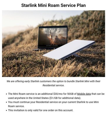 Starlink Mini Roam aanbieding