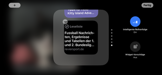 Stand-by - Widgets kunnen worden aangepast