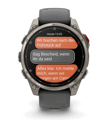 Satellietcommunicatie kan ook gebruikt worden om meer triviale berichten te schrijven. (Afbeeldingsbron: Garmin)