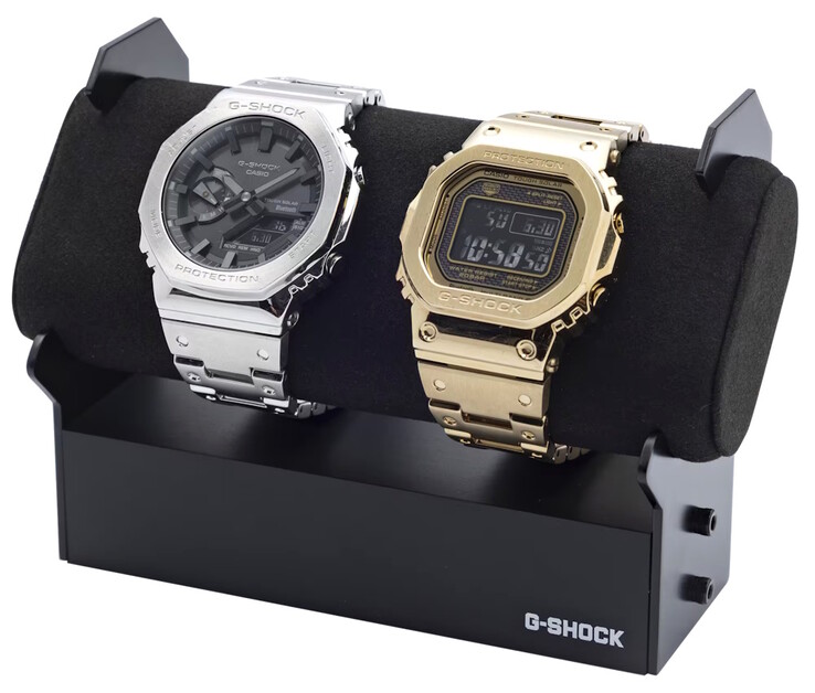 De G-Shock horlogehouders zijn verkrijgbaar in een versie met één horloge en een versie met twee horloges. (Afbeeldingsbron: Casio)