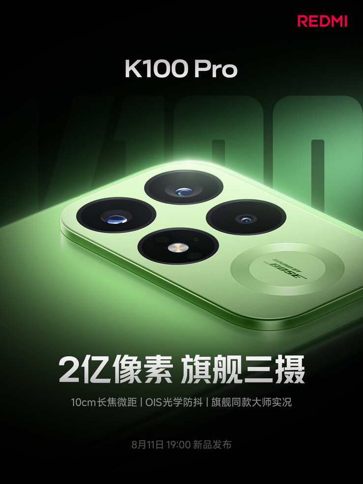 De Redmi K100 Pro is uitgerust met een 200 MP hoofdcamera met OIS.