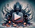 YouTube als kwaadaardige entiteit (Gegenereerd met DALL-E 3)