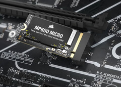 Corsair maakt reclame voor de MP600 Micro voor Lenovo Legion Go opslagupgrades. (Afbeeldingsbron: Corsair)