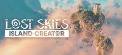 Promotiebanner voor Lost Skies: Island Creator, waarop zwevende luchteilanden en oude ruïnes boven de wolken zweven (Afbeelding bron: Bossa Studios via Steam)