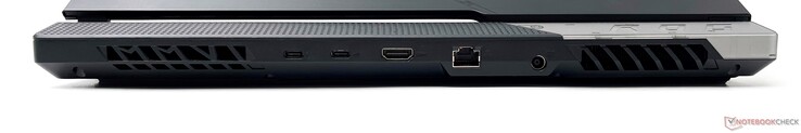 Achterzijde: Thunderbolt 4, USB 3.2 Gen2 Type-C, HDMI 2.1-uit, 2.5G Ethernet, DC-in