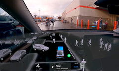 AI DRIVR op YouTube demonstreert hoe zijn Tesla op FSD v12 met opmerkelijk gemak door een Costo-parkeerplaats navigeert. (Afbeeldingsbron: AI DRIVR op YouTube)