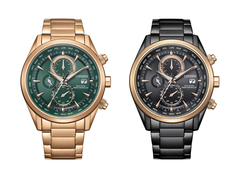 Van links naar rechts: Citizen Eco-Drive AT8263-87X en AT8268-83E, beide afgebeeld tegen een witte achtergrond. (Afbeeldingsbron: @plus9time op Instagram)